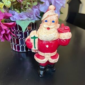 Vintage 50s Gurley Candle Santa Claus Figural Candle Christmas Decoration As Is